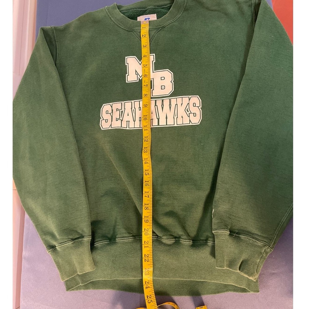 Russell Green Myrtle Beach High School Seahawks Crew Sweatshirt Small Pre-owned‎ - Picture 6 of 8